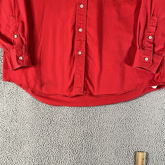 Vintage Ferrari Shirt Duck Head Mens XL Red Button Down Long Sleeve USA Made - Picture 7 of 12